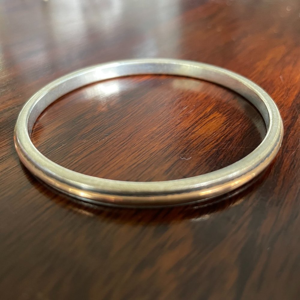 James Avery Bronze and sterling silver bangle